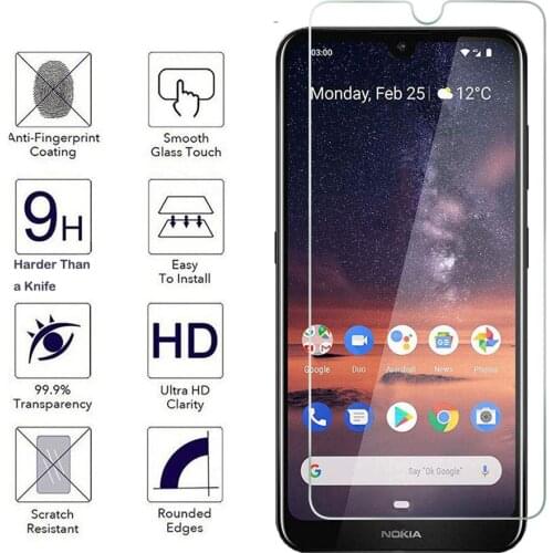 Smartphone 9H Tempered Glass for Nokia 3.2 6.26" GLASS Protective Film Screen Protector cover phone