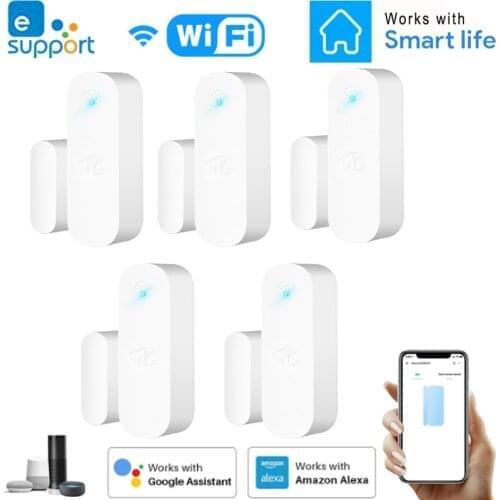 EWeLink Smart WiFi Door Sensor Door Open / Closed Detectors Magnetic Switch Window Sensor Home Security Alert Security Alarm