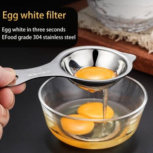 Egg Divider Stainless Steel Egg White Yolk Separator Egg Liquid Filter Baking Cooking Egg Tools Kitchen Gadgets