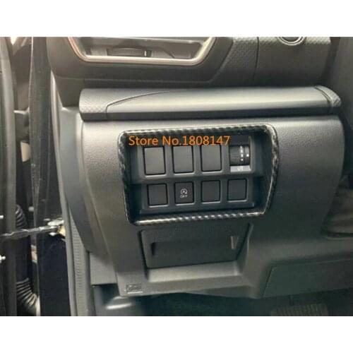 Car Body Inner Stick ABS Chrome Front Head Fog Light Switch Button Trim Frame Lamp Part For Subaru Forester 2018 2019 2020