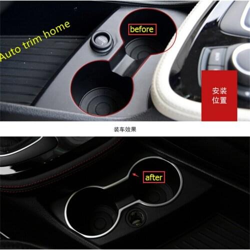 Lapetus Interior Refit Front Seat Water Cup Holder Panel Frame Trim For BMW 2 Series Active Tourer F45 F46 2015-2019 220i 228i