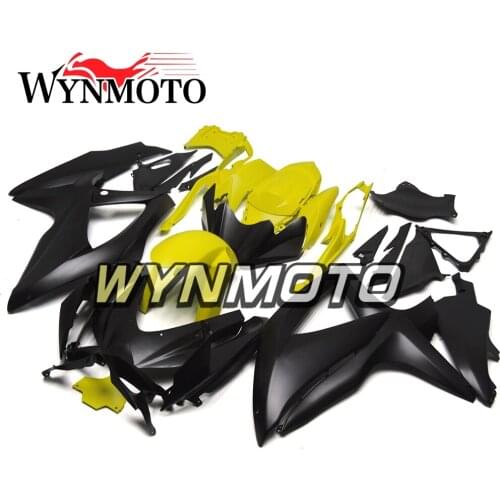 Complete Fairings Kit For GSXR600 750 2008-2010 08 09 10 K8 Injection ABS Plastics Fairings Covers Cowlings Yellow Black Frames