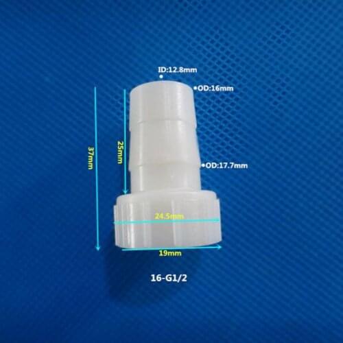 1/2'' BSPP Female Thread to 16mm Pagoda Barbed Plastic Pipe Fitting Straight Coupling Hose Connector Water Tube Joint for Garden