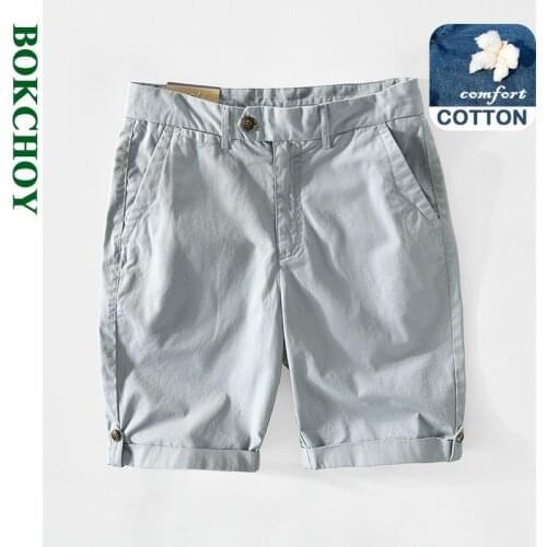 2021 Summer New Men Casual Shorts Cotton Made Beach Style Knee Length Pants GA-T106