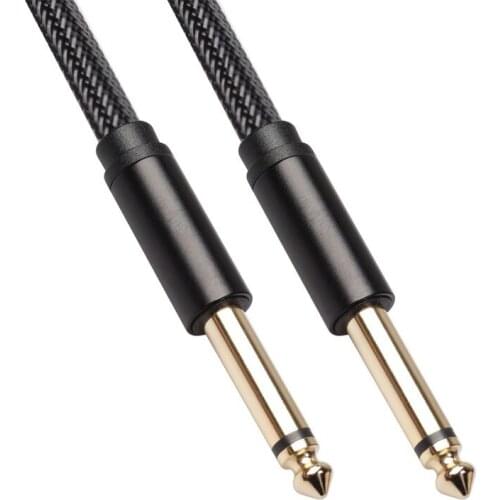 3m, 6m Full Copper Double Shielding 6.35mm Male To Male Two-core Electric Guitar Connection Speaker Audio Cable