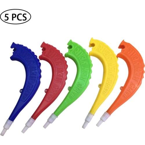 5pcs Plastic Child Horn Toy Shofar Shape Plastic Horn Toy Early Education Musical Instrument Shofar Shape Cheering Sound