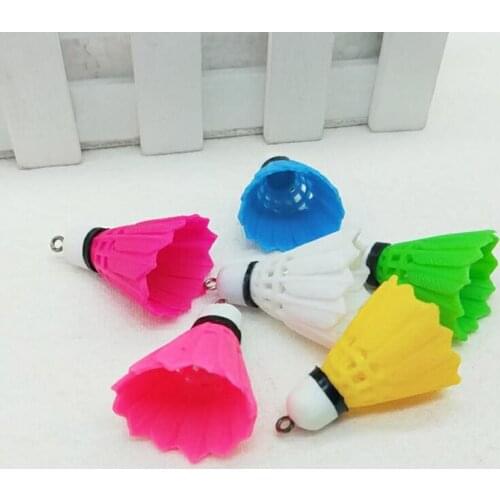 Simulation Mini Badminton Key Pendant Sports Souvenirs Keychain PVC Key Ring Craft Souvenir Sport Memento DIY Accessories Gifts