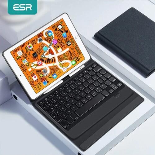 ESR Tablet Keyboard Case For iPad 7.9 inch iPad Mini 5 4 Bluetooth Wireless Keyboard Case Smart PU Leather Full Folio Flip Cover
