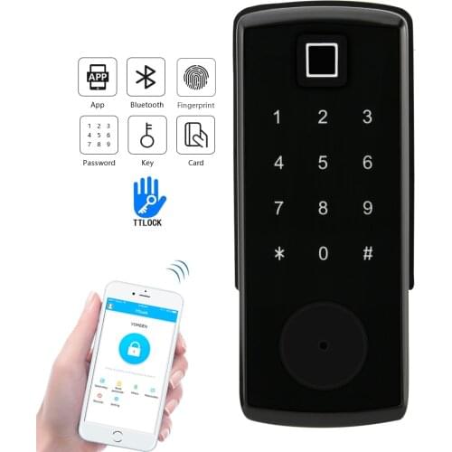 Smart Fingerprint Bluetooth WIFI Controlled Detadbolt Digital Door Lock with TTLock App