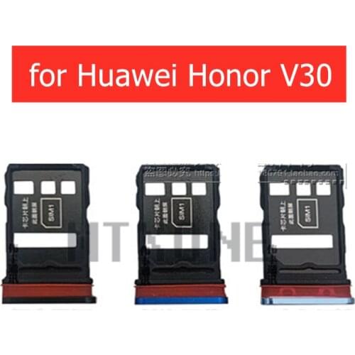 For Huawei Honor V30 Card Tray Holder Micro SIM Nano SIM SD Card Card Slot Adapter Holder Repair Spare Parts