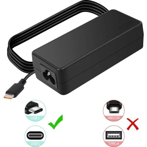 Huiyuan fit for New 65W AC Charger Fit for Lenovo ThinkPad L380 L480 L580 X270 (2nd gen) X280(2nd gen) X380(2nd gen) A