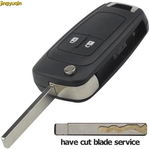 Jingyuqin for Chevrolet Epica Lova 2 Buttons Flip Folding Modified Remote Car Key Shell Key Case Cut Blade Service