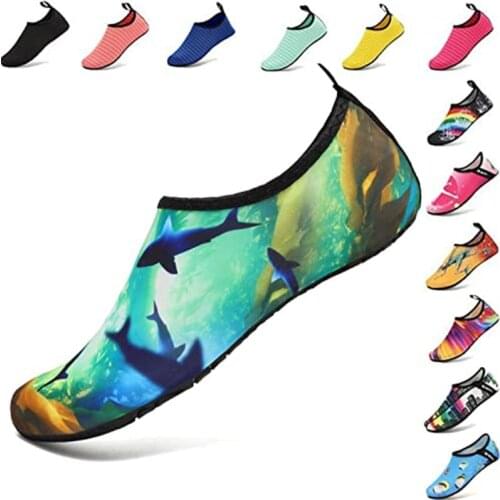 2020 Summer Water Sports Shoes Barefoot Quick-Dry Yoga Fitness Surfing Beach Swim Slip-on for Men Women Anti Slip Slipper 36-49