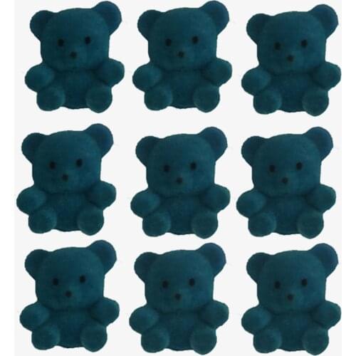 A Set Of 12 Mini Flocking Doll Teddy Bear Doll Key Chain Of Pendant Little Bear Furnishing Articles Blue