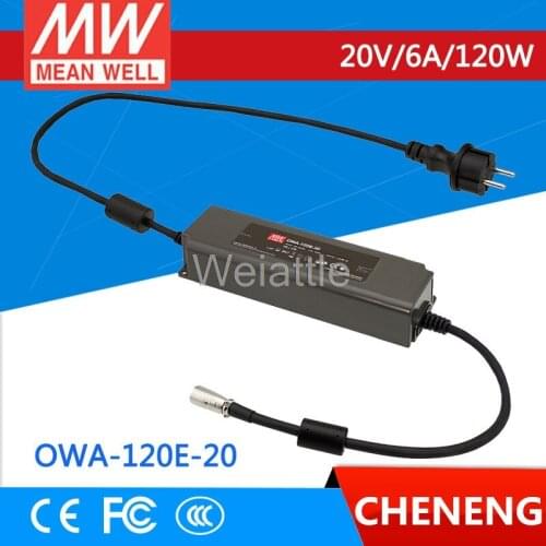 MEAN WELL original OWA-120E-20 20V 6A meanwell OWA-120E 20V 120W Single Output Moistureproof Adaptor Euro Type