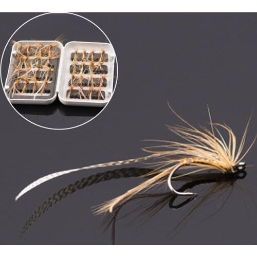 32Pcs/Box Bright thread duck Long Tail Fly Fish Natural Color Fly Fishing Trout Fishing Flies With Box