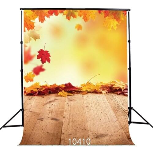 Fresh Style Photography Backdrops Maple Leaf Wooden Floor 3D Bokeh Backgrounds for Photo Studio Baby Shower New Born Baby Vinyl