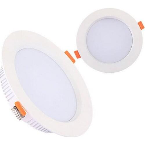 Ultra Thin Round 2-in-1 SMD 2835 LED Downlight 3W 5W 7W 9W 12W 15W Aluminum AC220V Driverless LED Ceiling Recessed Spot Light