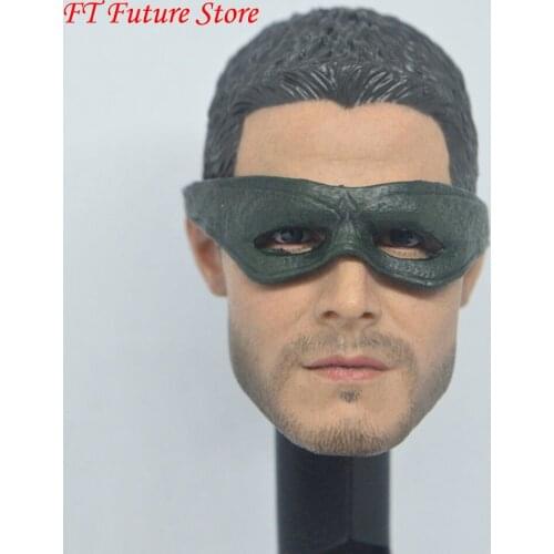 In Stock 1/6 Green Arrow Oliver Queen Stephen Amell Head Sculpt Carved Accessory Model for 12'' Male Body