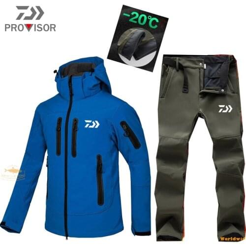 Daiwa Fishing Waterproof Set 2020 Winter Outdoor Fishing Mountaineering Sports Jacket DAIWA Men Warm Fishing Trousers