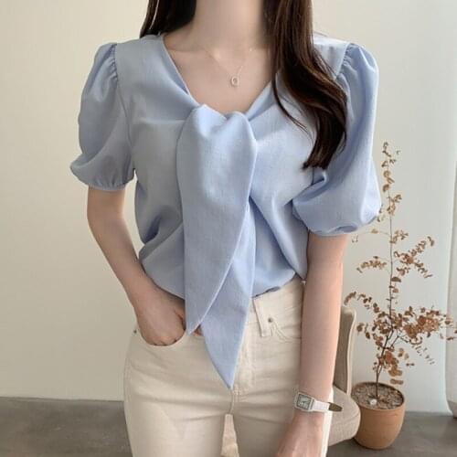 Женские синие рубашки VOXYMOVOXY China At AliExpress