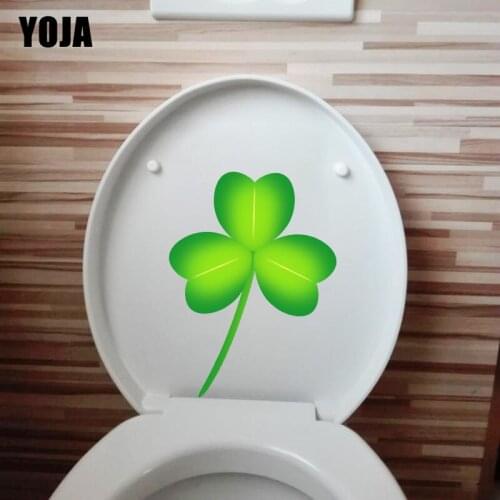 YOJA 15*22.1CM Beautiful Clover Plant Living Room Wall Stickers Mural Home Toilet WC Decor T1-1102