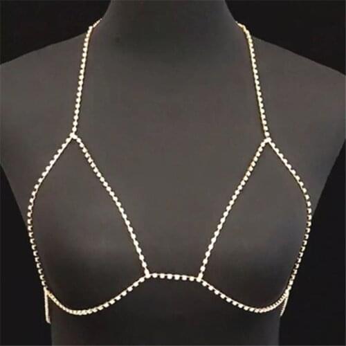 Women Elegant Diamante Crystal tank Shoulder Lingerie Accessories New Silver Plated Metallic Sexy Rhinestone Bra Straps