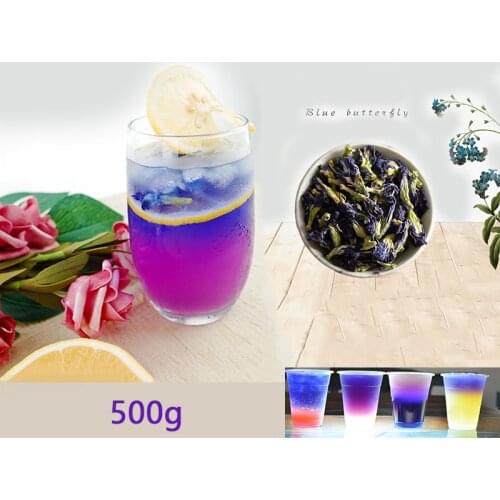 1bag 500g Clitoria Ternatea dry flower kitchen toy tea . thailand Blue Butterfly Pea tea simulation play house toy.Vitamin A