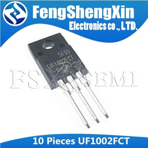 10pcs/lot New UF1002FCT 10A/200V TO-220F ULTRAFAST RECOVERY RECTIFIERS