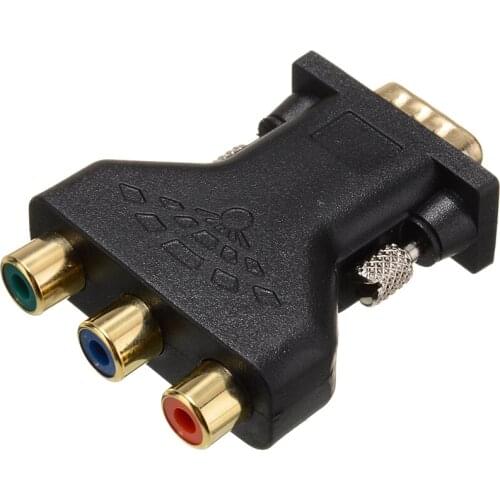 HDMI To AV Audio Adapter HDMI To 3 RGB RCA Female VGA Connector RCA Video Audio Adapter Component Connector for HDTV TV
