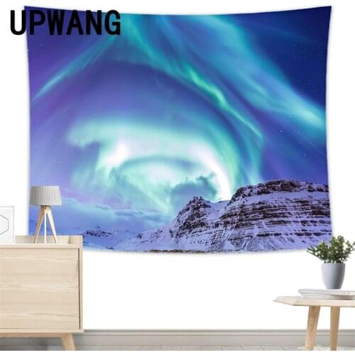 Aurora Tapestry Wall Hanging Sandy Beach Picnic Rug Camping Tent Sleeping Pad Home Decor Bedspread Sheet Wall Cloth