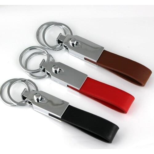 Double loops PU keychain key holder high quality car key chain sleutelhanger chaveiro llaveros mujer free shipping