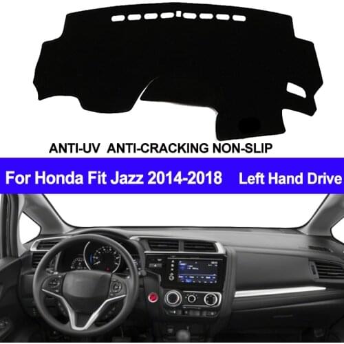 TAIJS Car Dashboard Cover For Honda Fit Jazz 3th 2014 2015 2016 2017 2018 Dash Mat Dash Pad DashMat Carpet ANti-UV NON-Slip