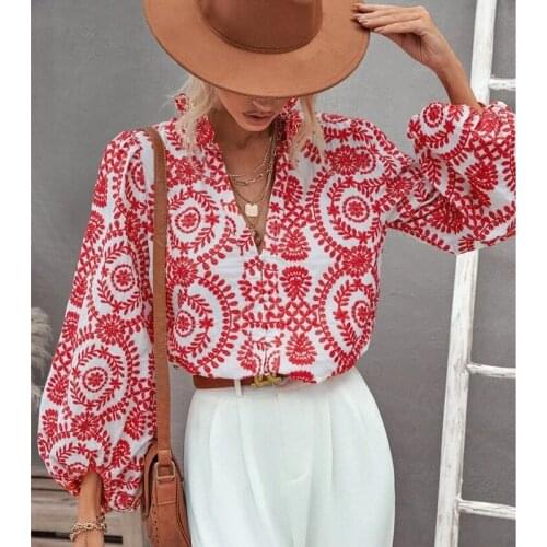 Daijiesiman Red Blouses