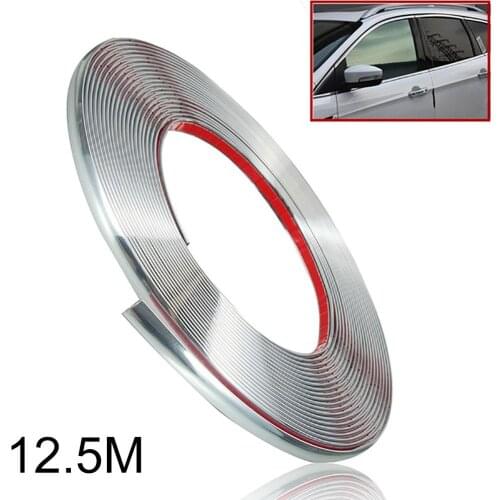 12.5m Auto Car Vehicle Door Guard Window Interior Chrome Decorative Trim Strip