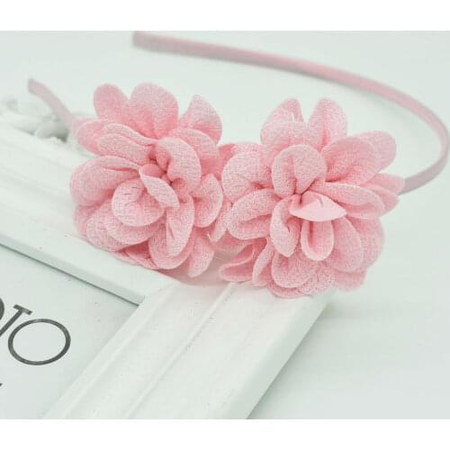 Baby Headwear Childrens Two Flower Headband Headdress Girls Multicolor Hair Accessories Flower Hair Band Female Pop Gift