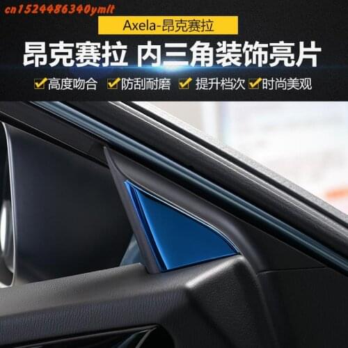 For Mazda 3 Axela 2014-2019 High-quality stainless steel Car A-pillar triangle decorative cover Car-Styling car covers