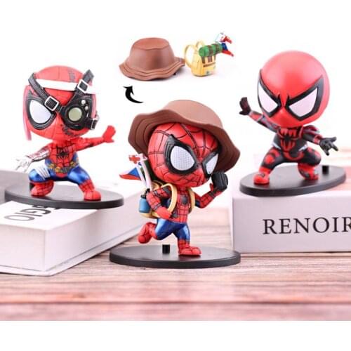 Disney Marvel Avengers Spider Man Traveler Action Figure Toy Posture Anime Decorations Collection Figurine Model Children Gift