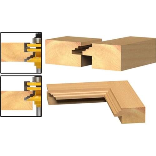 8mm Shank Glass Door Rail Stile Reversible Router Bit for Woodworking Cutter Cutting Tool GXMA