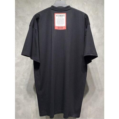 Simple and loose men Letter Pattern vetements T-shirts Lady 2020 New Cotton Summer T shirt black Short Sleeve Tees&Tops