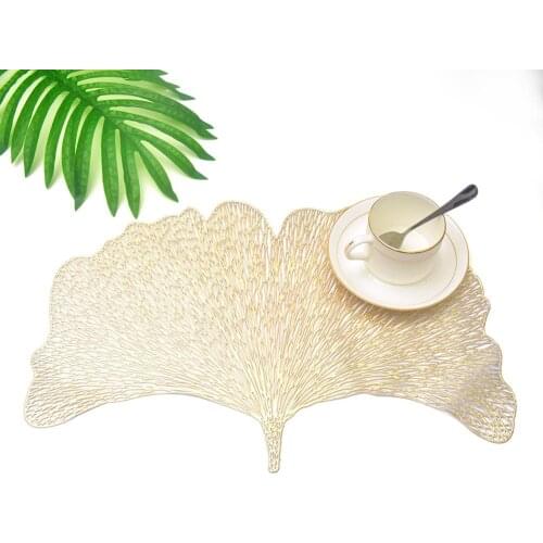 Gingko Leaf Table cup mat Design Kitchen Placemat Mat Bowl Anti-Slip Pad Coaster Party Decor