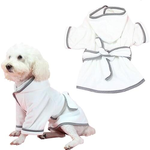 New Pet Dog Bathrobe Dog Pajamas Sleeping Clothes Soft Pet Bath Drying Towel Clothes For For Puppy Dogs Cats Pet Accessories