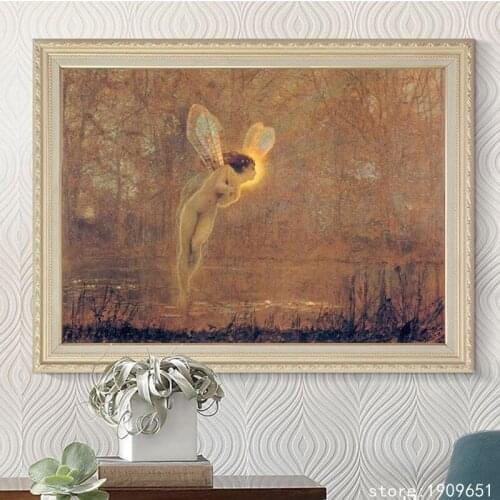 No frame classical religious figures light wing angels canvas printings oil painting printed on cotton art decoration picture