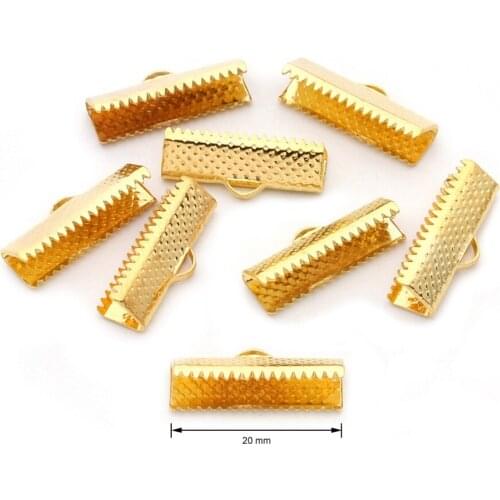 100/200 Pcs 6/10/20/25mm End Clasps Fastener Flat Leather Cord Iron Connectors For Diy Jewelry Making