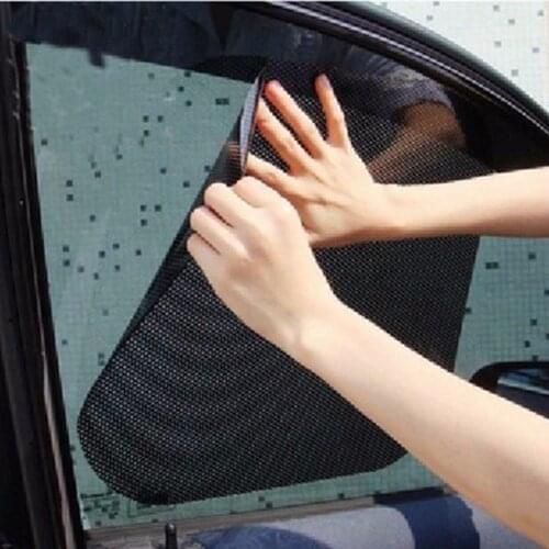 2PCS 42*38CM Car-Covers Sun Visors Folding Car Parasol Window Side Sun Shade Cover Block Static Cling Visor Screen Black Useful