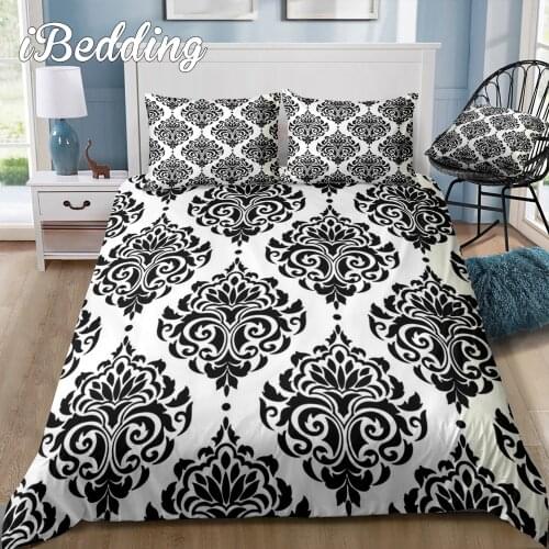 Beautiful Bohemian Geometry Duvet Cover Light Blue Mandala Bedding Set for Bedroom Double Bed Home Quality Cover and Pillow
