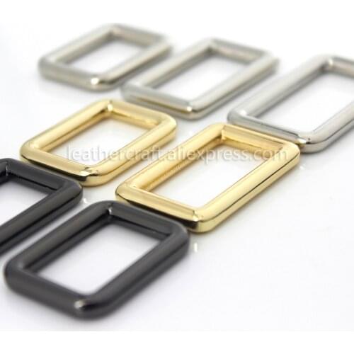1pcs Metal Wire Formed Rectangle Ring Buckle Loops for Webbing Leather Craft Bag Strap Belt Buckle Garment Luggage DIY Accessory