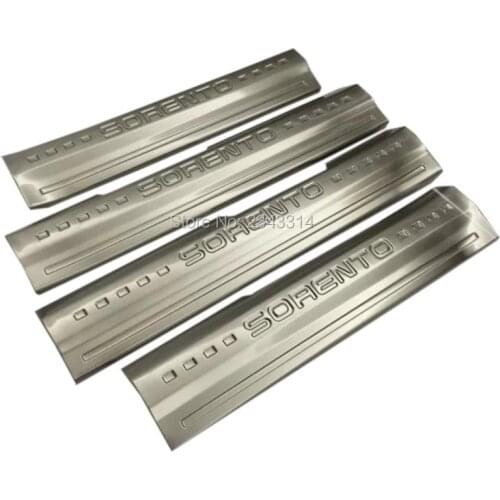 For Kia Sorento 2018 2019 Stainless Interior Scuff Plate Door Sill Protector Trim Kick Guard Pedal Step Cover Car Accessories