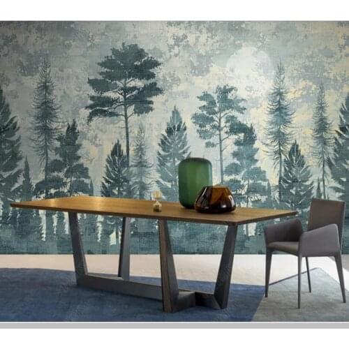 Custom papel parede Nordic pine abstract forest 3d wallpaper,living room tv wall bedroom home decor restaurant mural