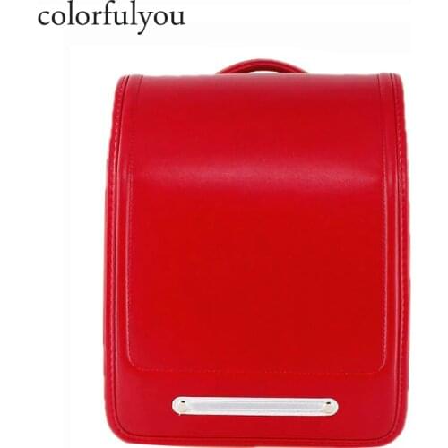 Brand orthopedic School Bag High quality waterproof PU Children Backpack Girl and Boys school bags Japanese school bag Randoseru